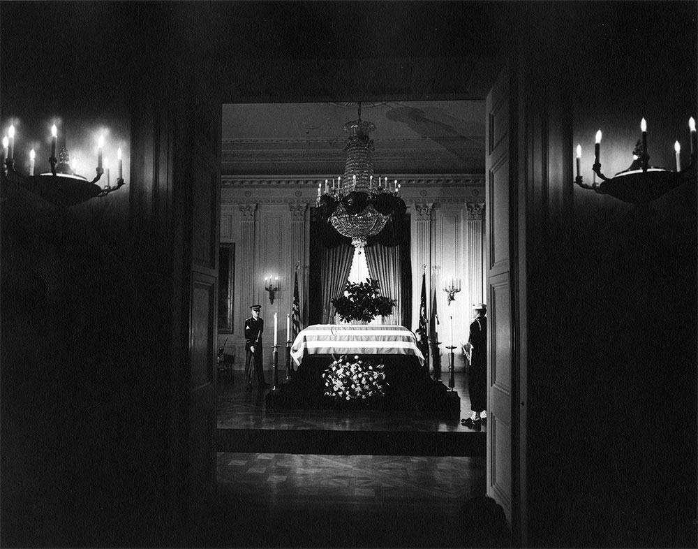 President Kennedy's casket 