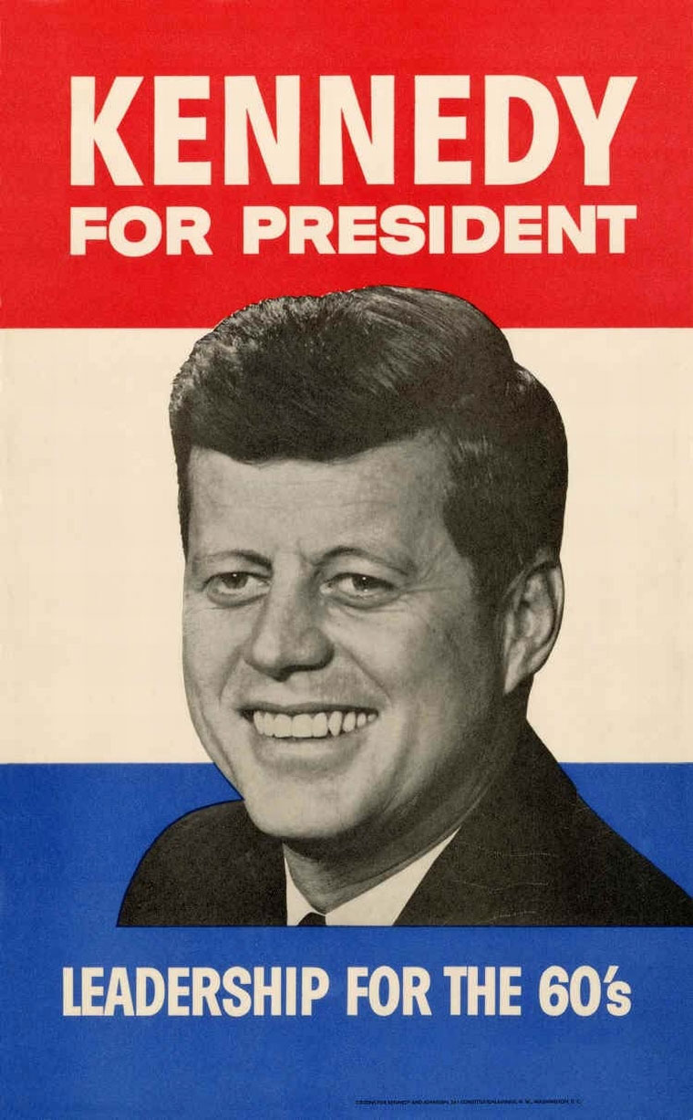Kennedy for President, Leadership for the 60's Campaign poster